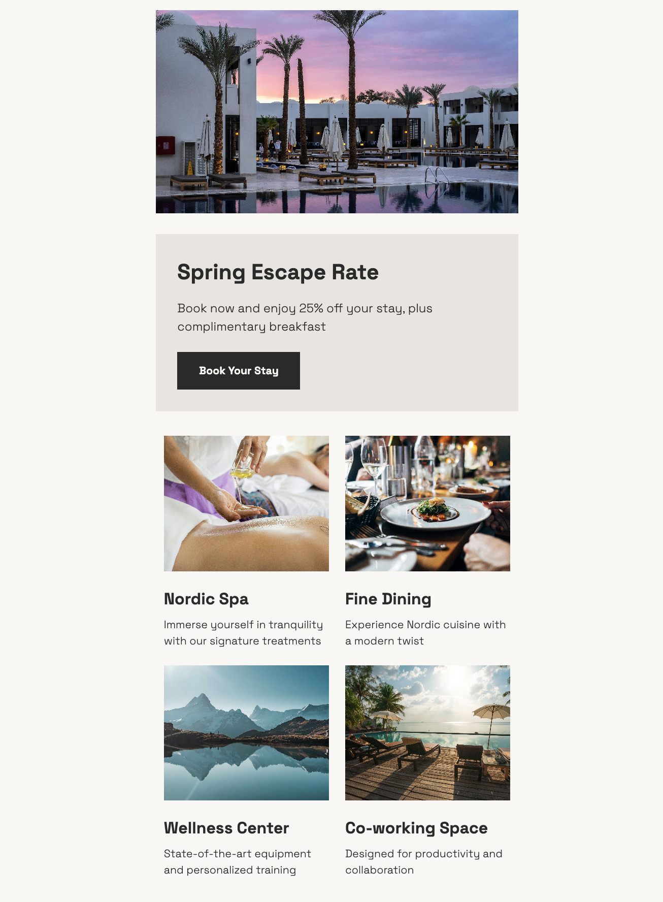 Modern Hotel Email Newsletter