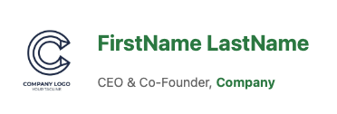 Minimal Logo Email Signature