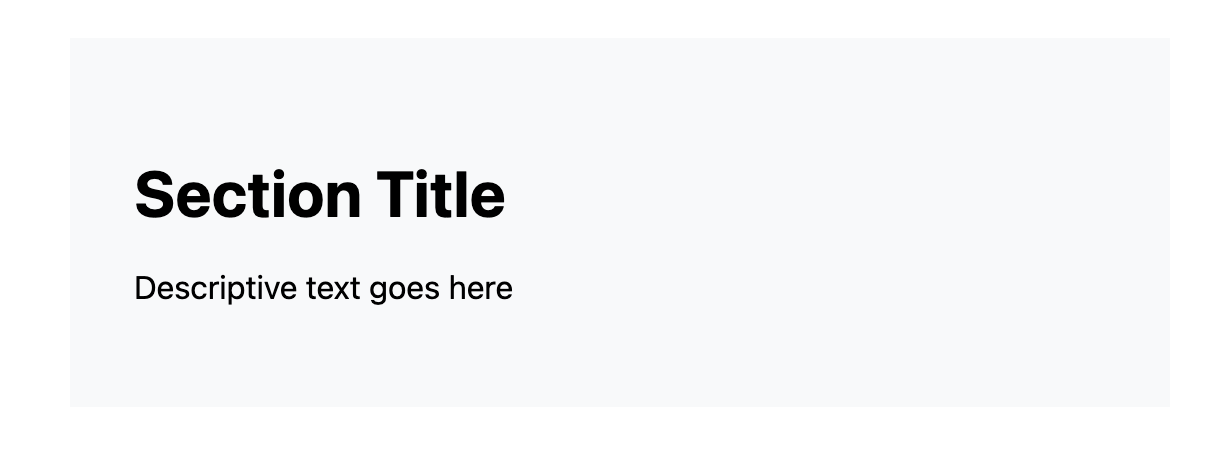 Simple Text Header