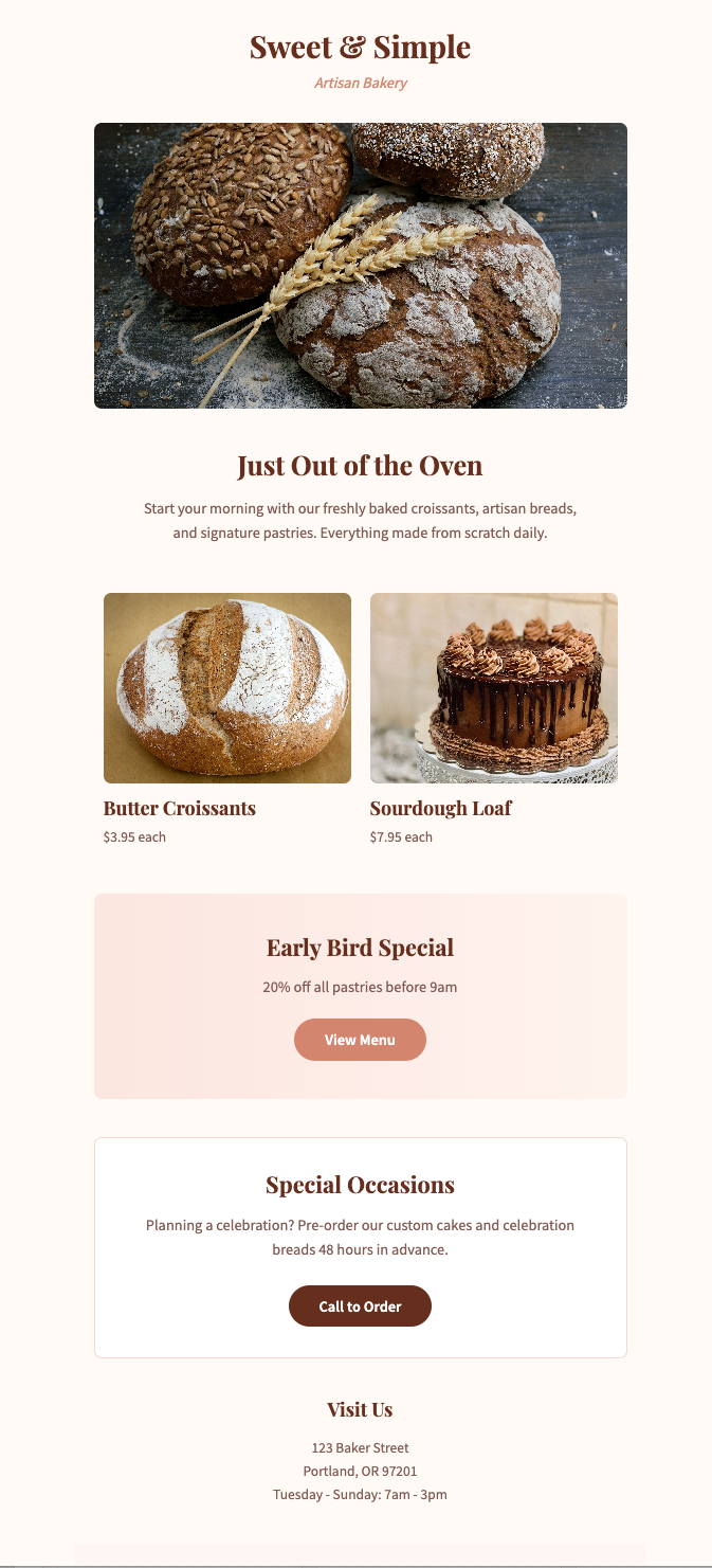 Artisan Bakery