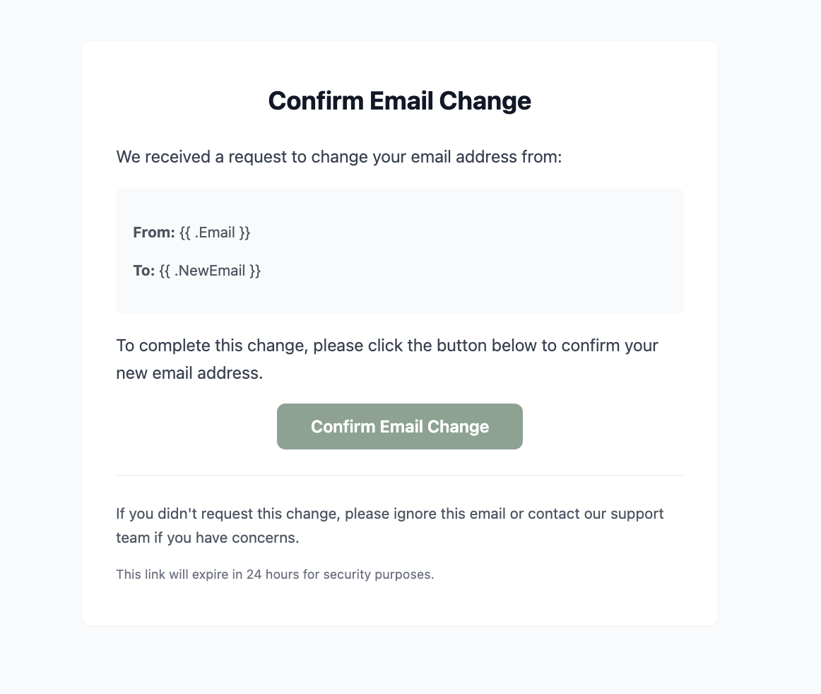 Confirm email change